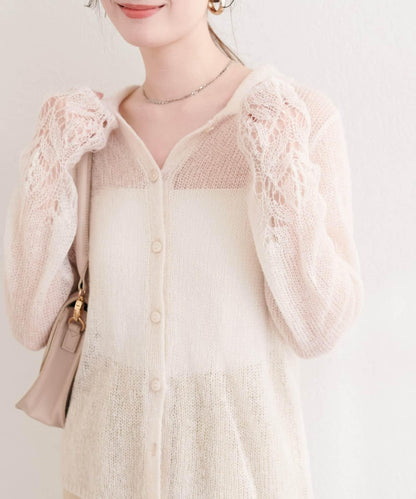 natural couture 有領 設計袖 針織上衣
