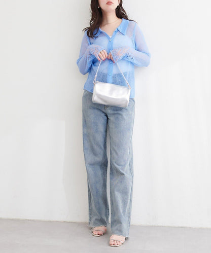 natural couture 有領 設計袖 針織上衣