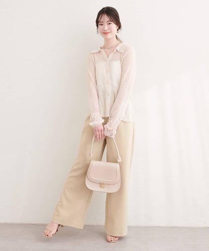 natural couture 有領 設計袖 針織上衣