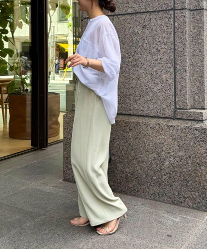 透紗後背線條設計襯衫