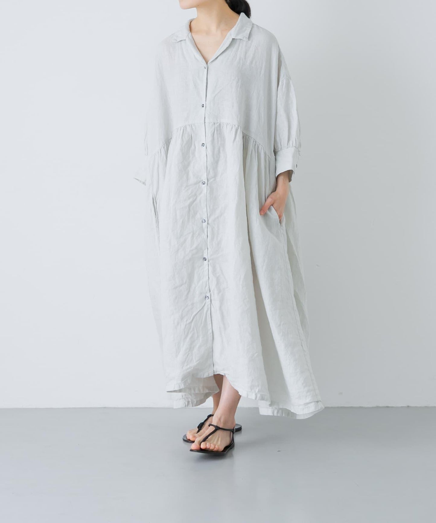Honnete GATHERED DRESS 抽褶連衣裙