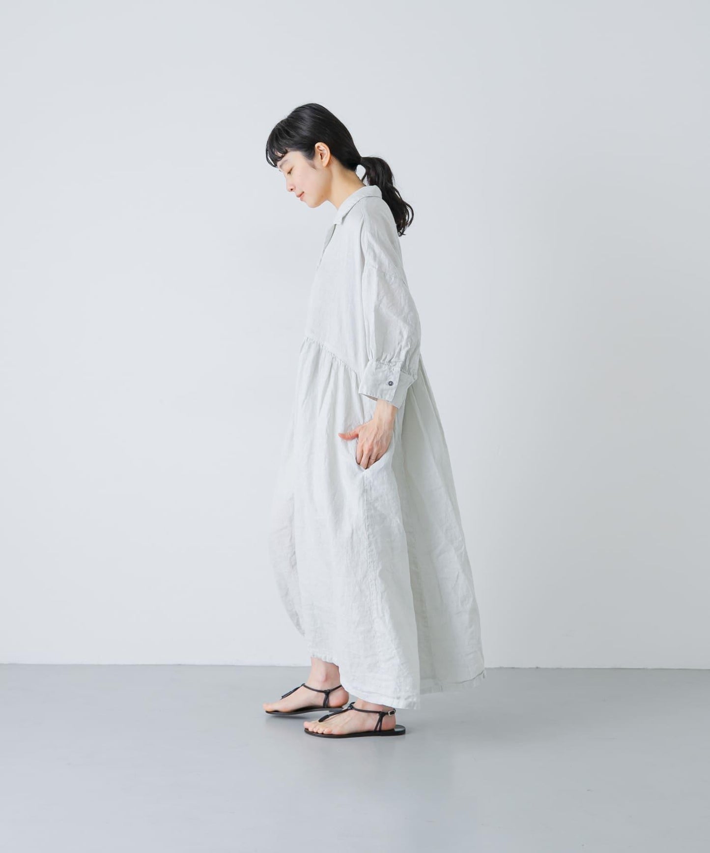Honnete GATHERED DRESS 抽褶連衣裙
