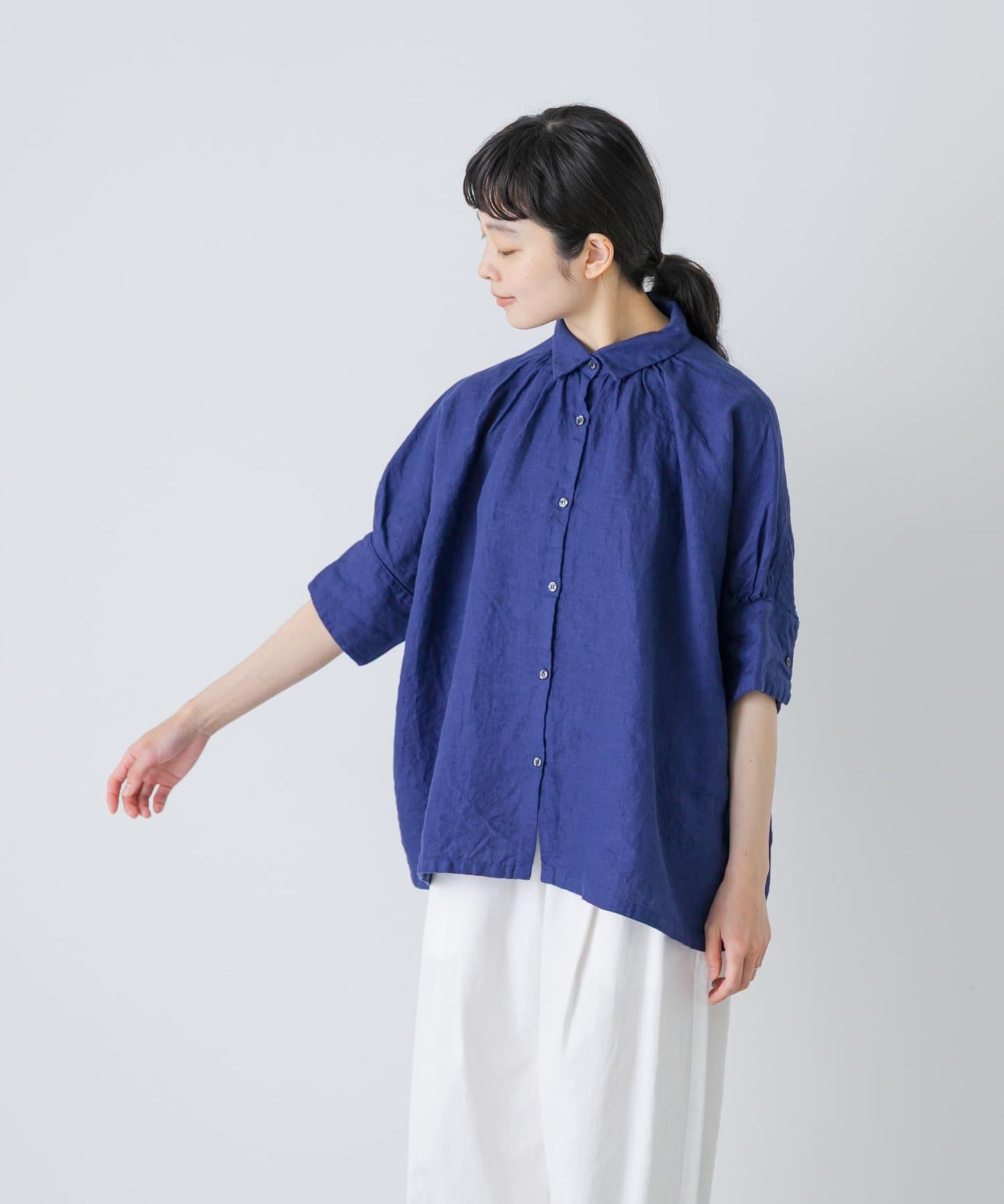 抽褶設計 Honnete H/SLV GATHER SHIRTS 襯衫
