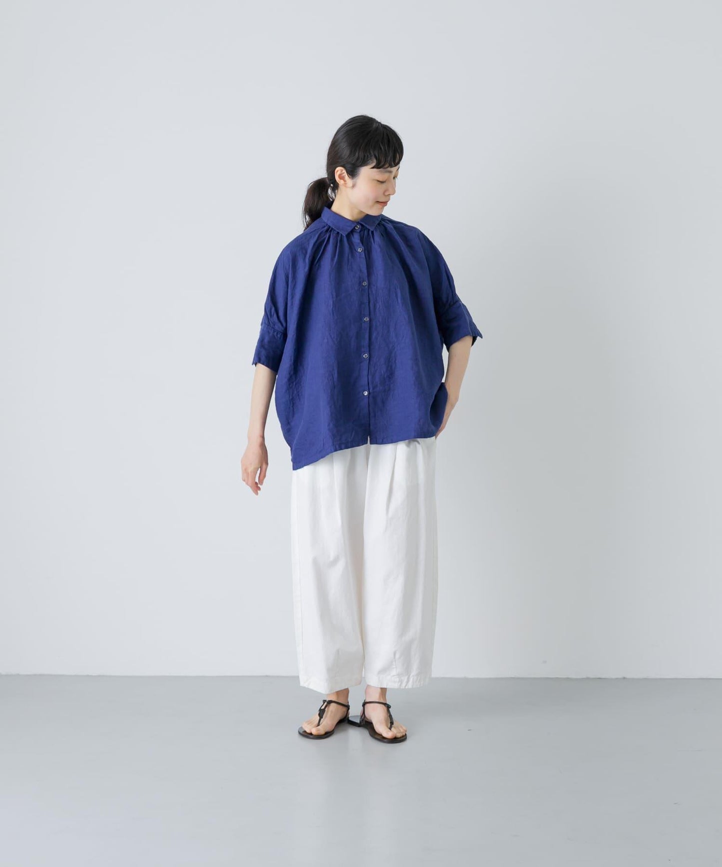 抽褶設計 Honnete H/SLV GATHER SHIRTS 襯衫