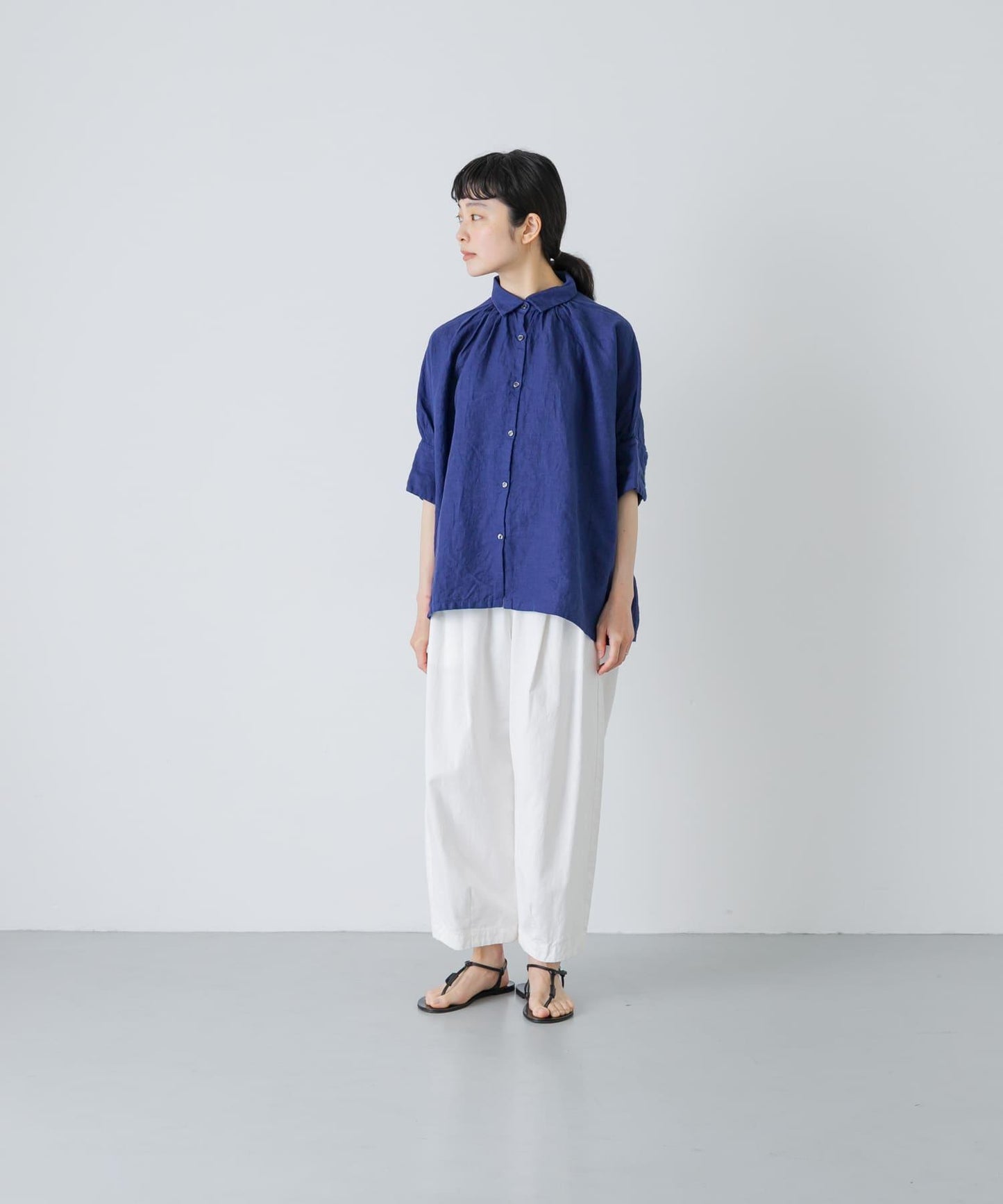 抽褶設計 Honnete H/SLV GATHER SHIRTS 襯衫