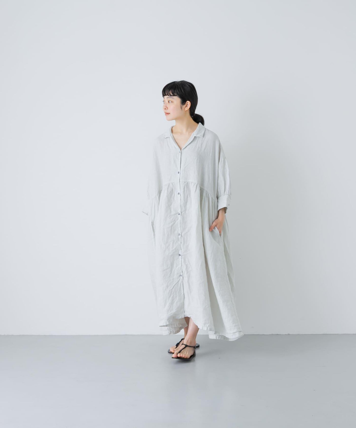 Honnete GATHERED DRESS 抽褶連衣裙