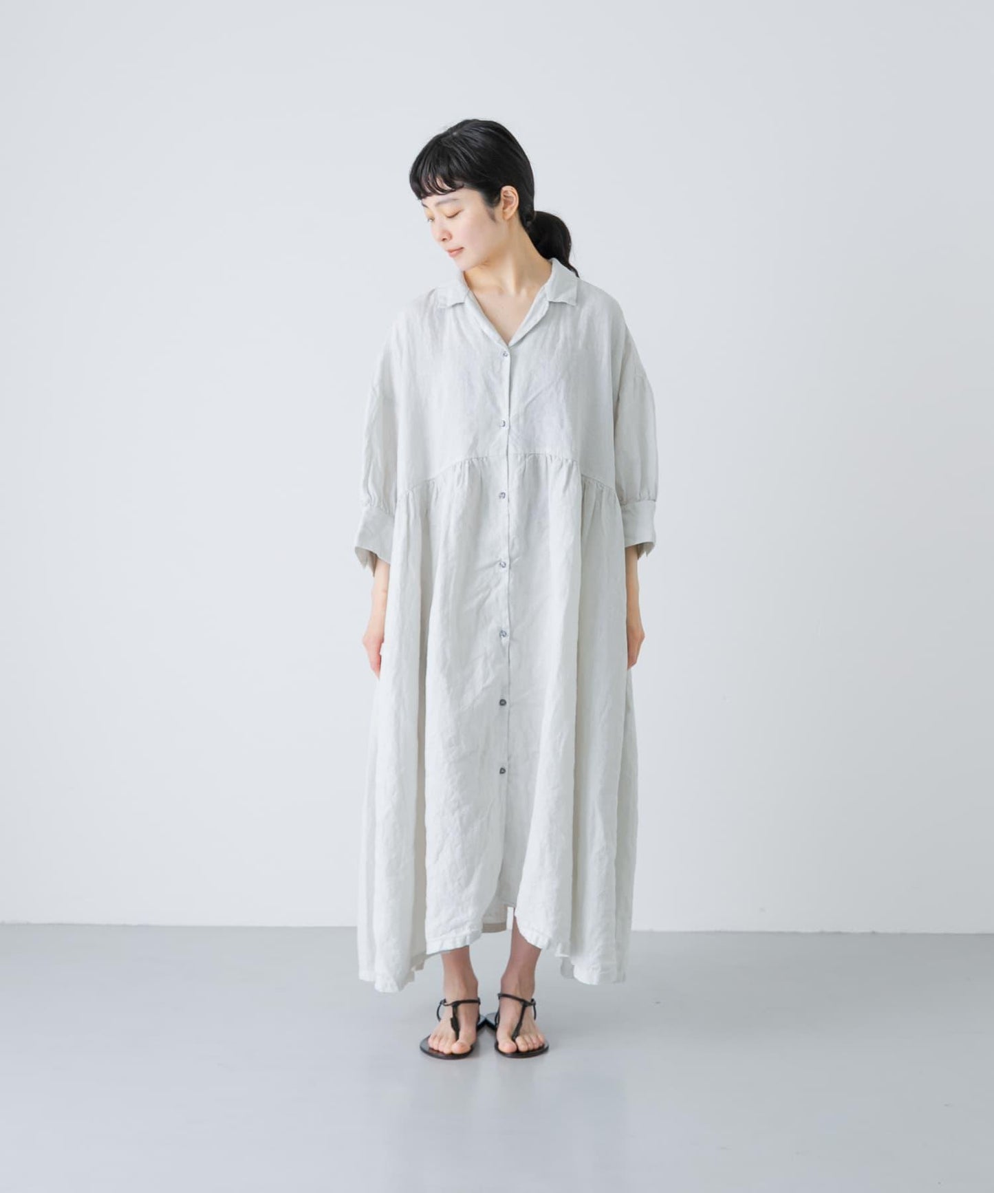 Honnete GATHERED DRESS 抽褶連衣裙