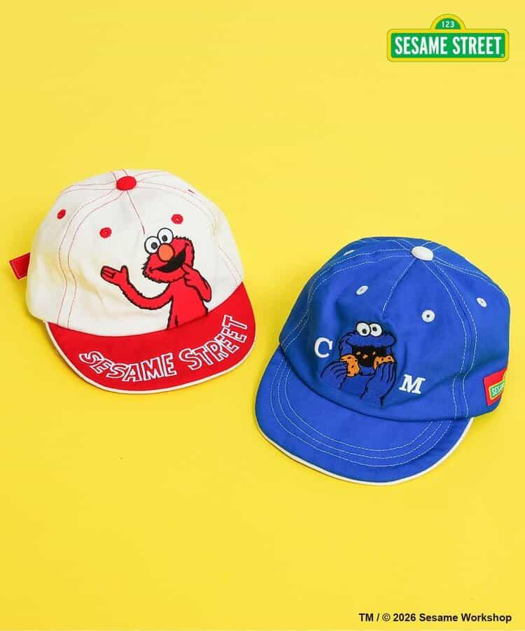 SESAME STREET（芝麻街） 刺繡 防紫外線棒球帽