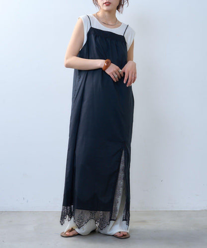 willow 波浪邊蕾絲 吊帶連衣裙