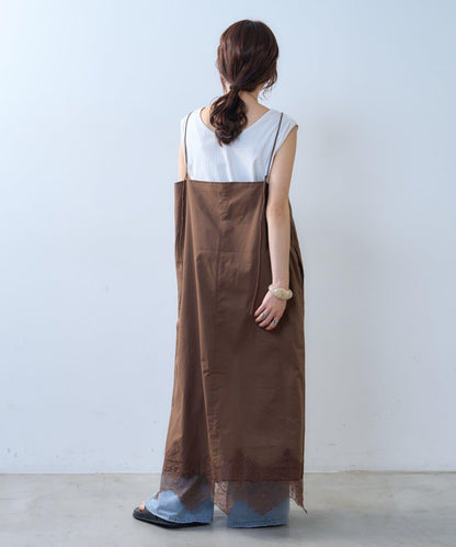 willow 波浪邊蕾絲 吊帶連衣裙