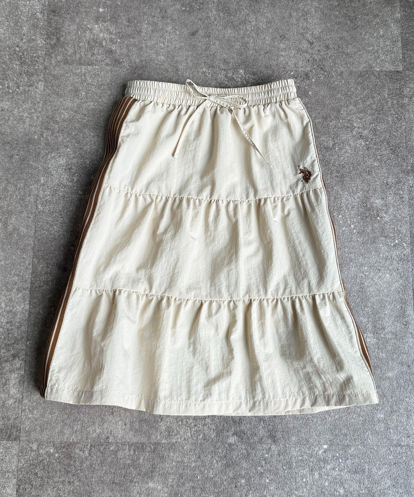 兒童 U.S. POLO ASSN. 條紋層疊半身裙