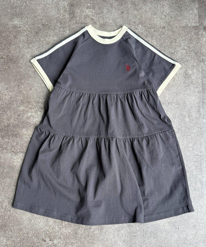 U.S. POLO ASSN. 兒童層疊針織連衣裙