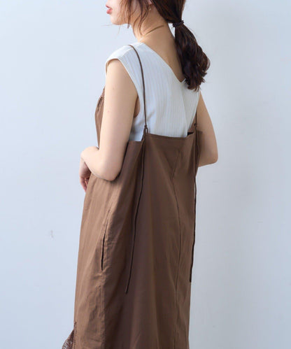 willow 波浪邊蕾絲 吊帶連衣裙