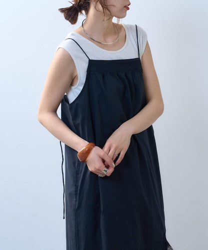 willow 波浪邊蕾絲 吊帶連衣裙