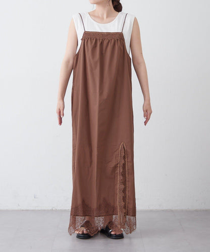 willow 波浪邊蕾絲 吊帶連衣裙