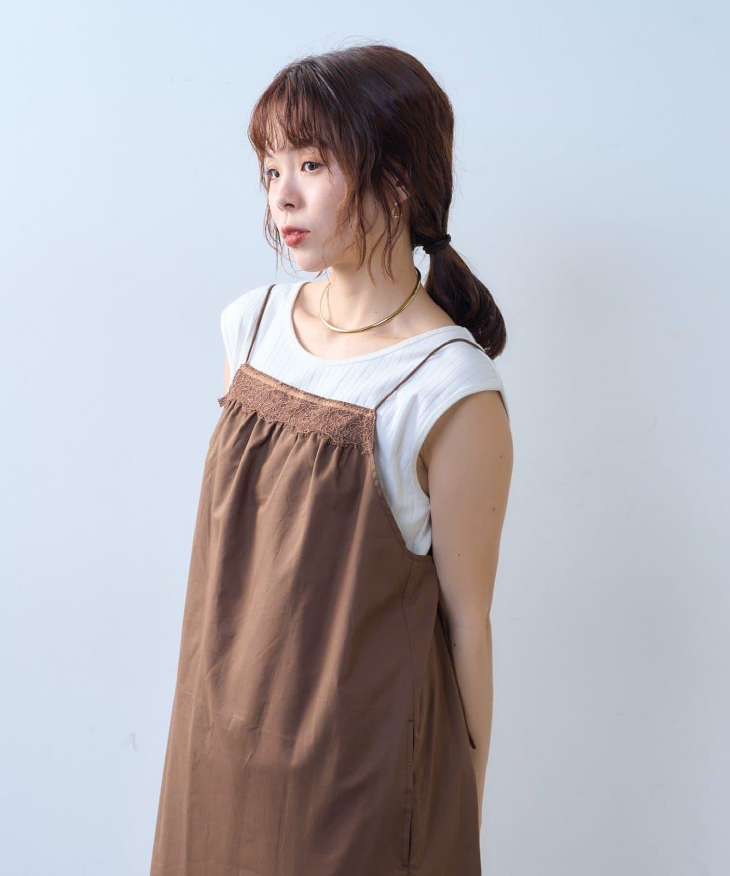 willow 波浪邊蕾絲 吊帶連衣裙