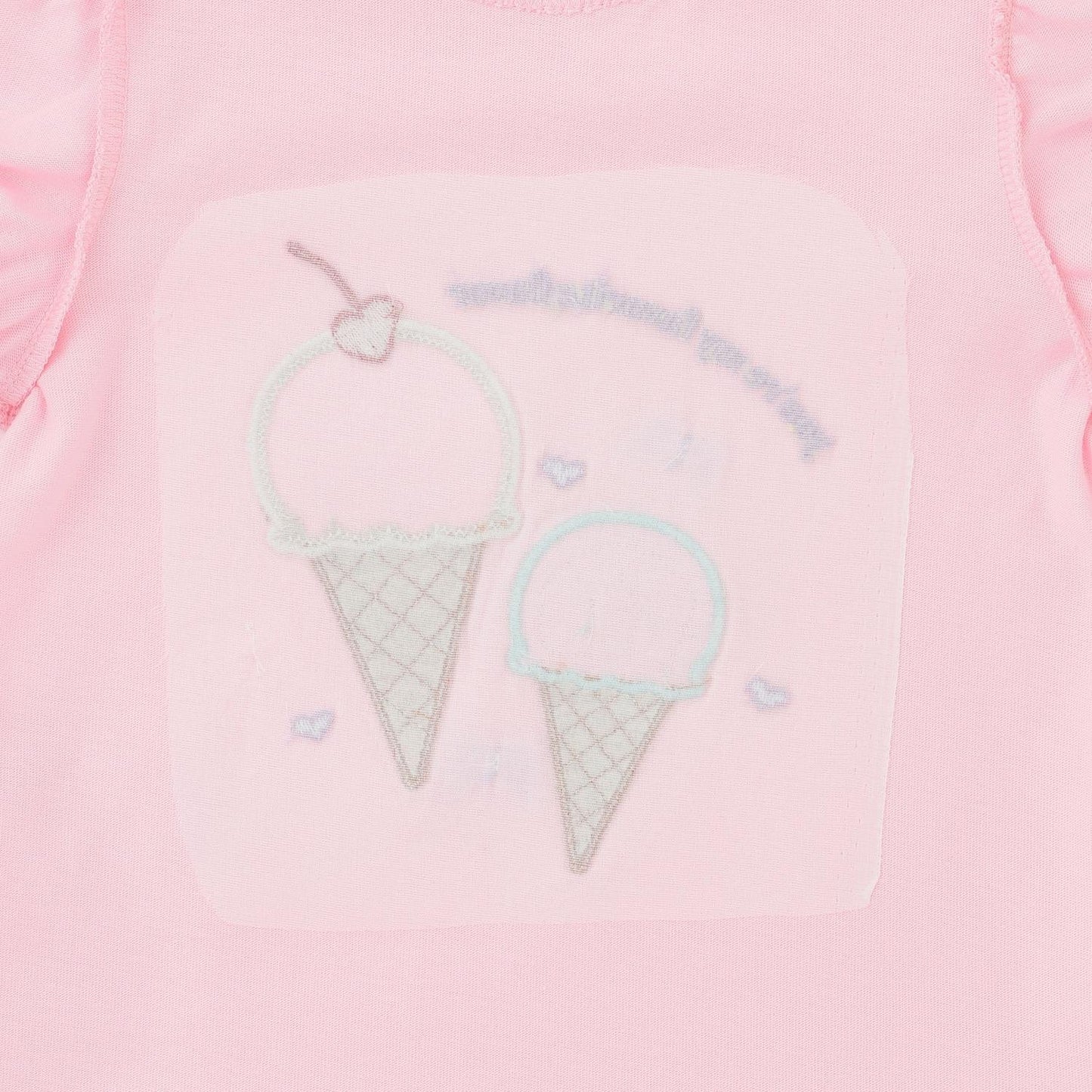 薄紗袖 冰淇淋圖案 T恤