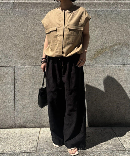 拼接風蕾絲褲子