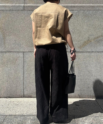 拼接風蕾絲褲子