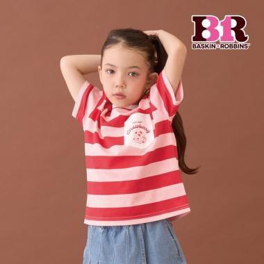防曬冷感不易變形 拼色印花條紋 沙冰款 T恤