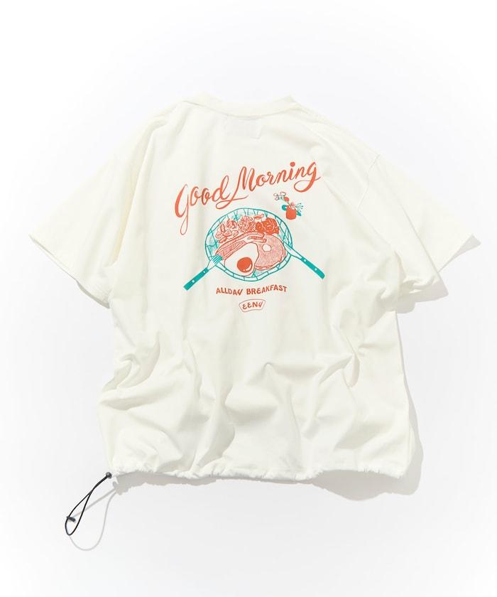 EENY × FREAK'S STORE 多功能 背部印花 抽繩設計 T恤