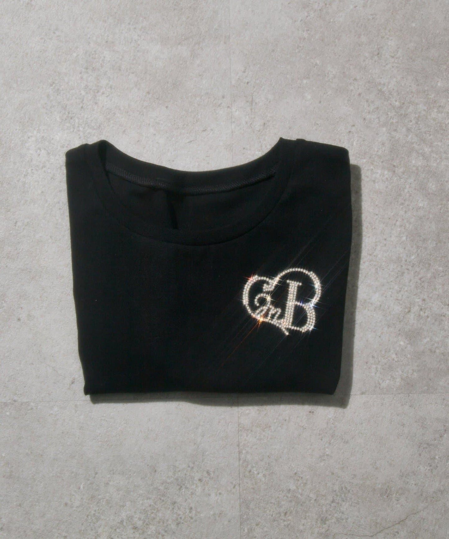 Belle Charme 閃粉logo短款T恤