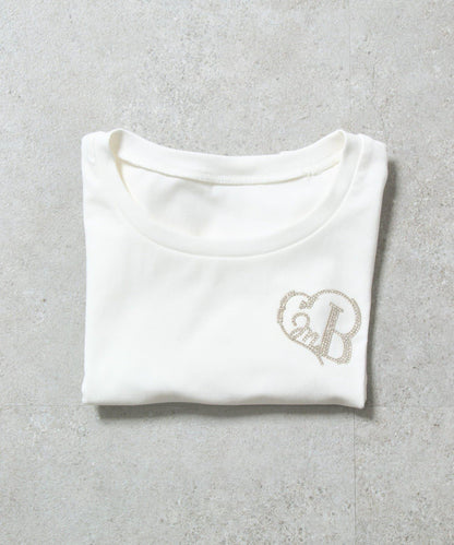 Belle Charme 閃粉logo短款T恤