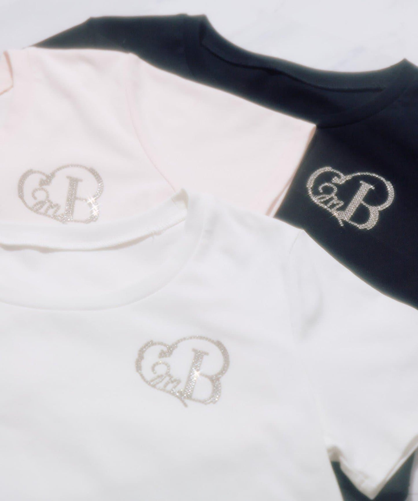 Belle Charme 閃粉logo短款T恤