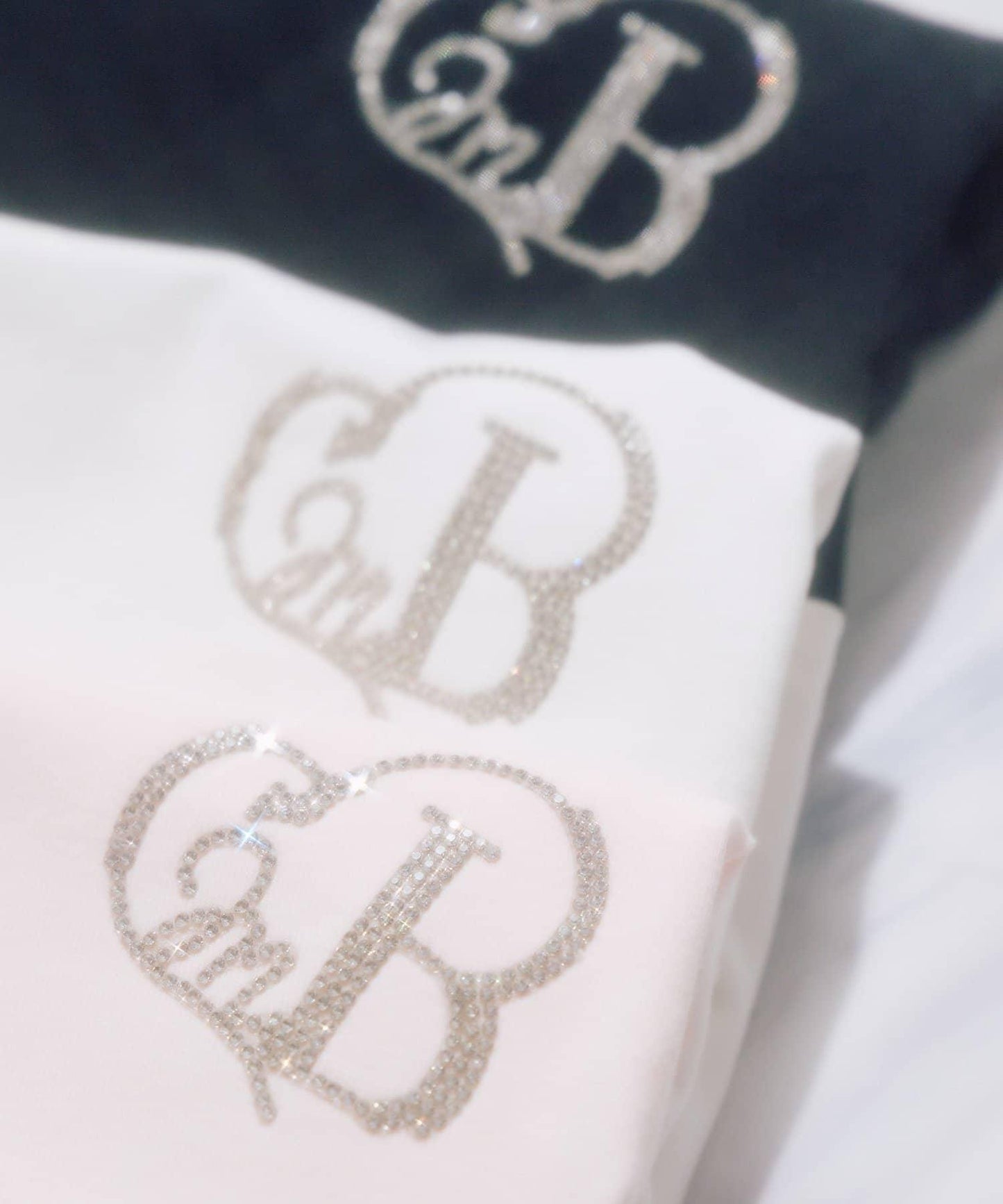 Belle Charme 閃粉logo短款T恤