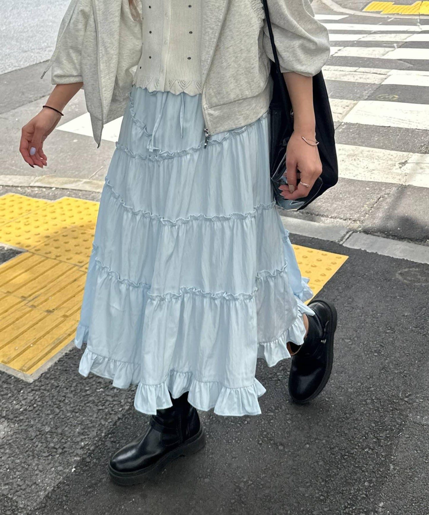 Discoat 隨機荷葉邊中長半身裙