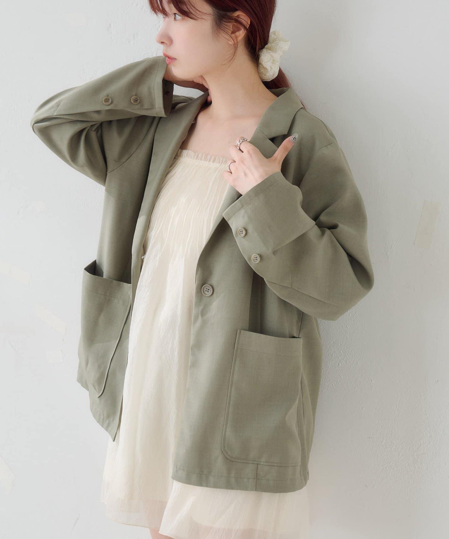 蕾絲袖口 夾克