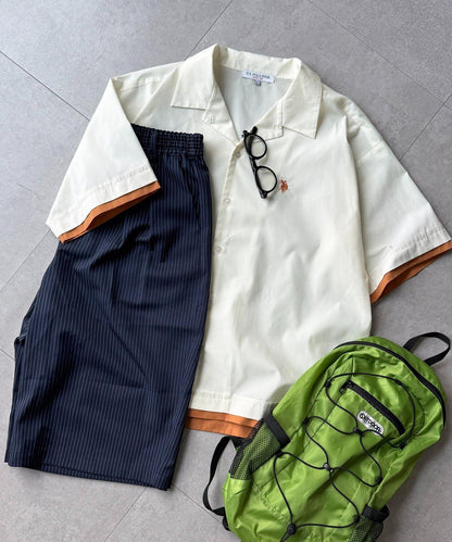 U.S. POLO ASSN. 假兩件設計 短袖襯衫