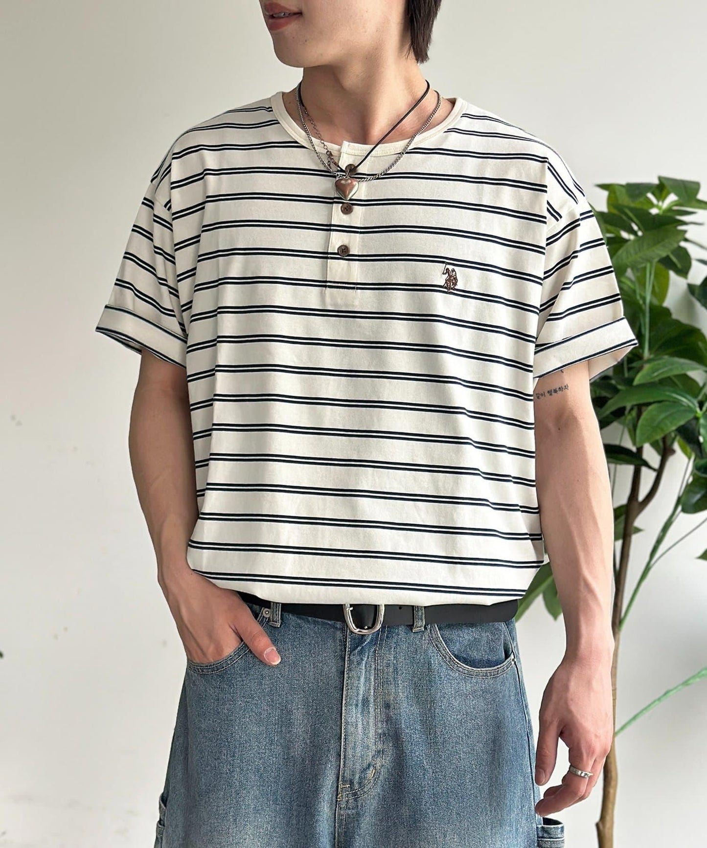 U.S. POLO ASSN. 條紋亨利T恤