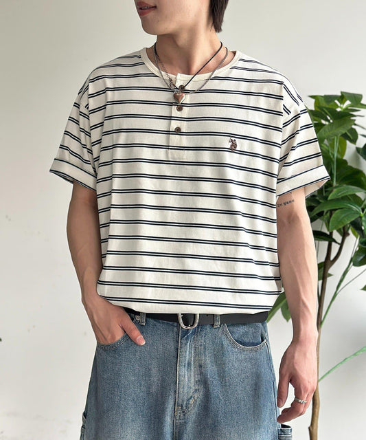U.S. POLO ASSN. 條紋亨利T恤