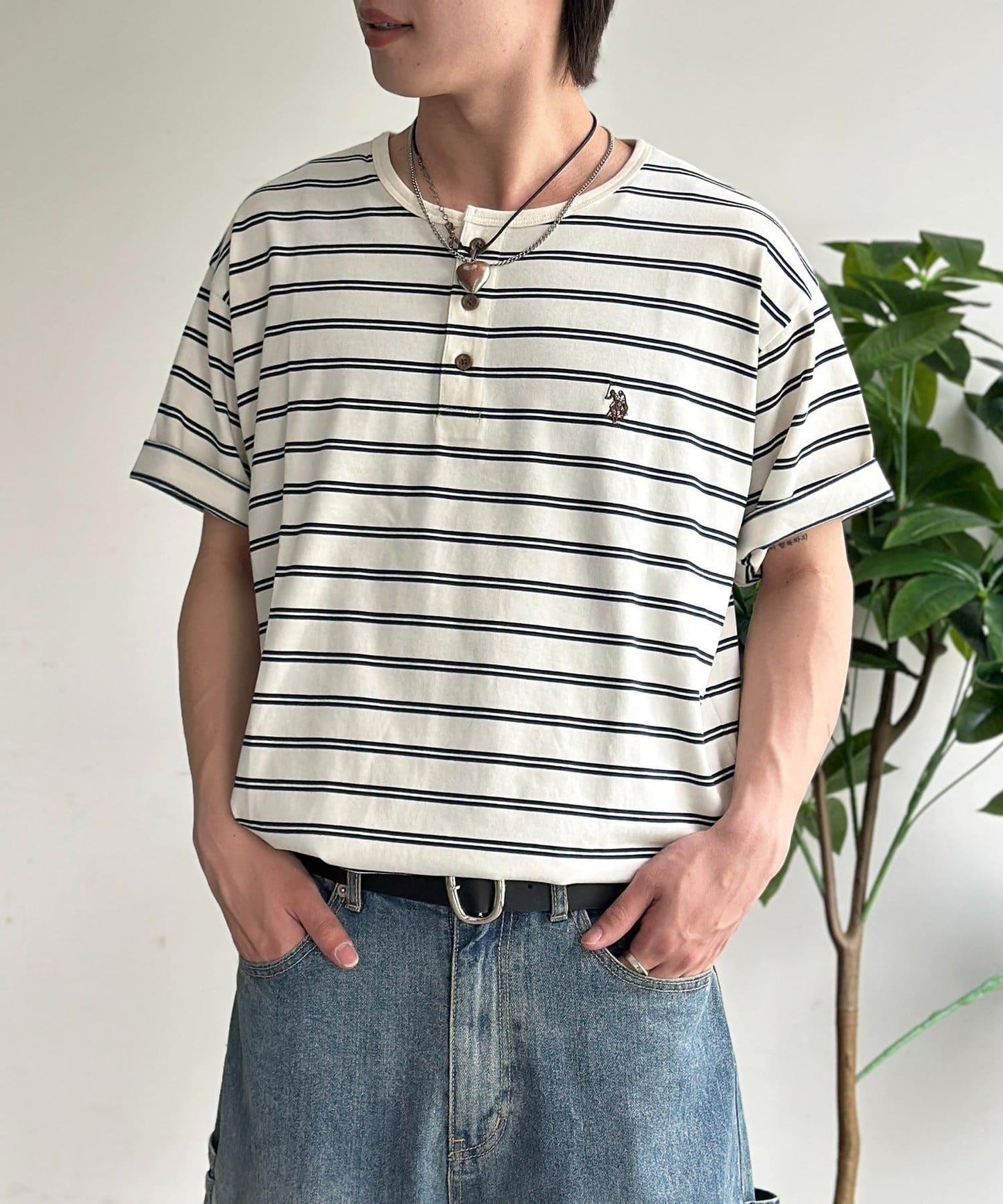U.S. POLO ASSN. 條紋亨利T恤