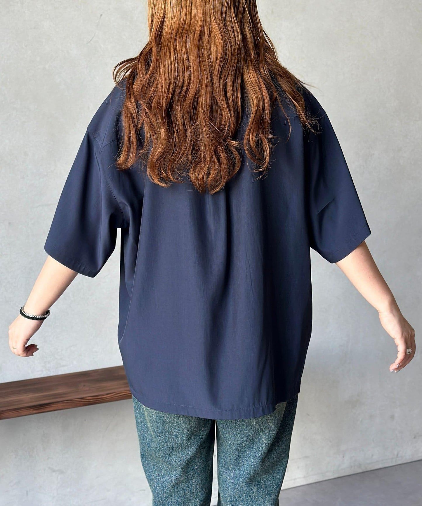 U.S. POLO ASSN. 仿真絲質感 開襟襯衫