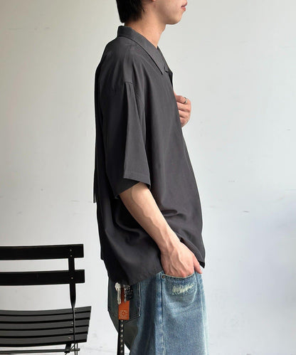 U.S. POLO ASSN. 仿真絲質感 開襟襯衫