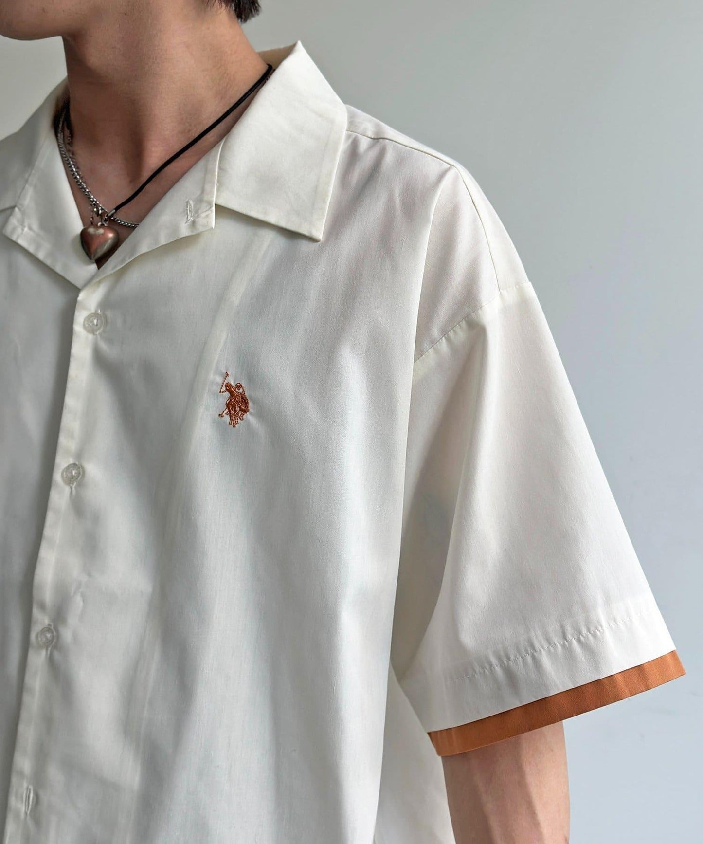 U.S. POLO ASSN. 假兩件設計 短袖襯衫