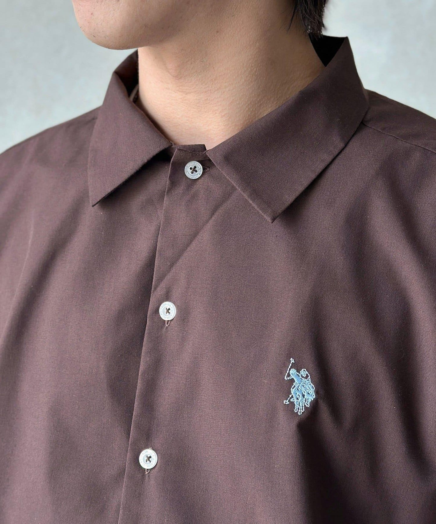 U.S. POLO ASSN. 假兩件設計 短袖襯衫