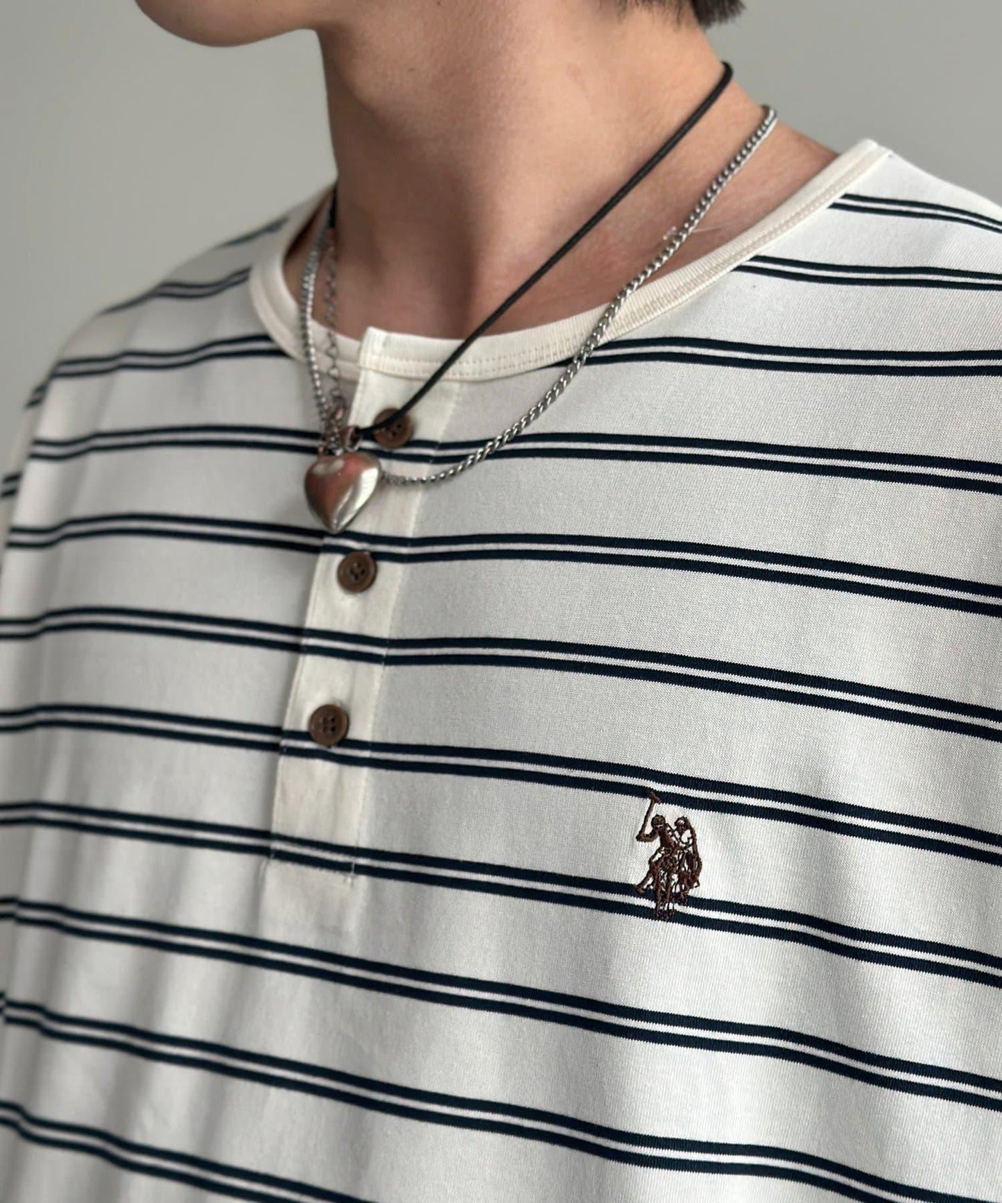 U.S. POLO ASSN. 條紋亨利T恤