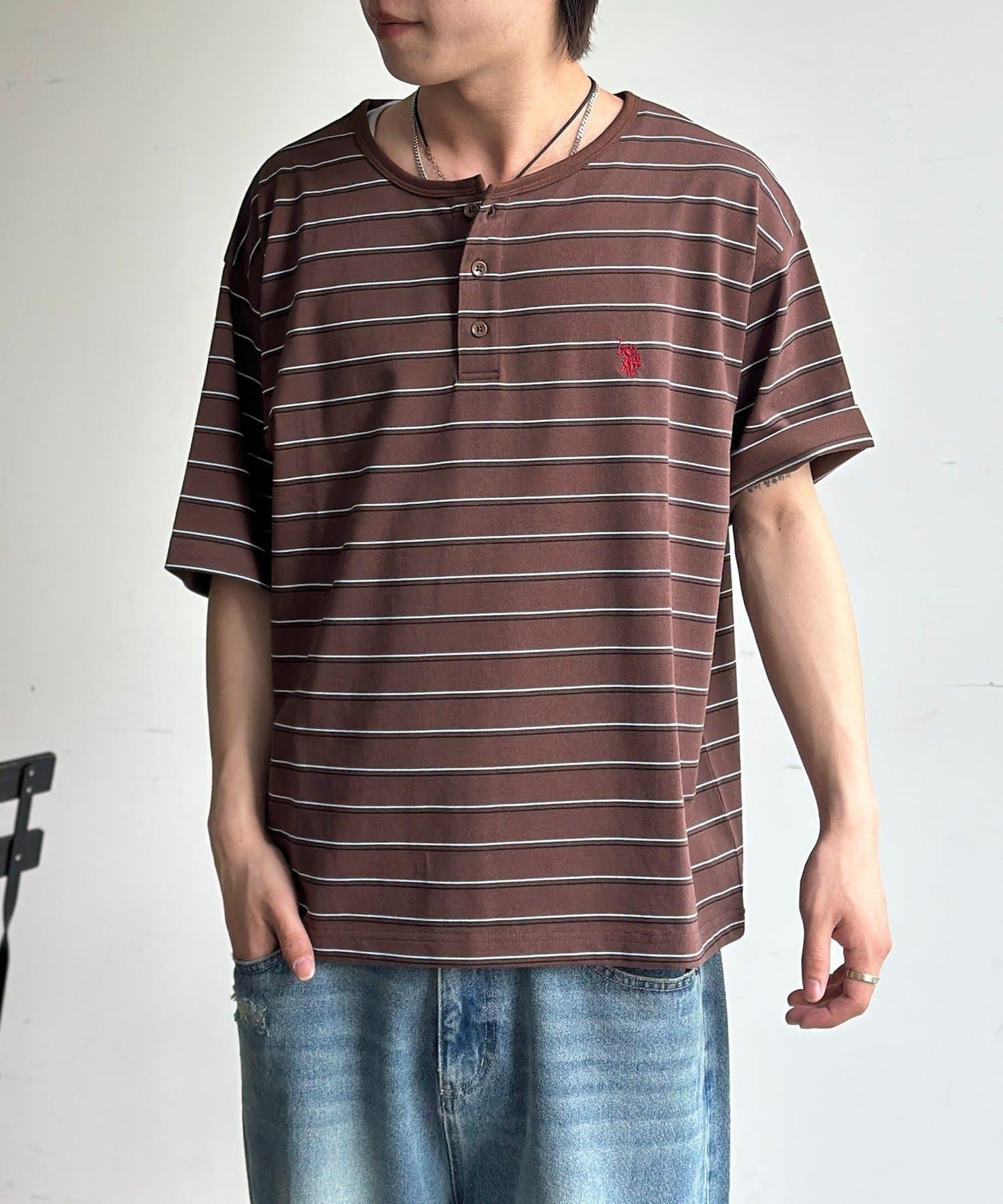 U.S. POLO ASSN. 條紋亨利T恤