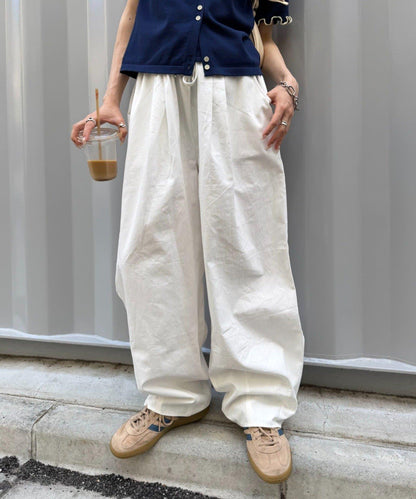 W Closet 寬鬆收褶繭型褲