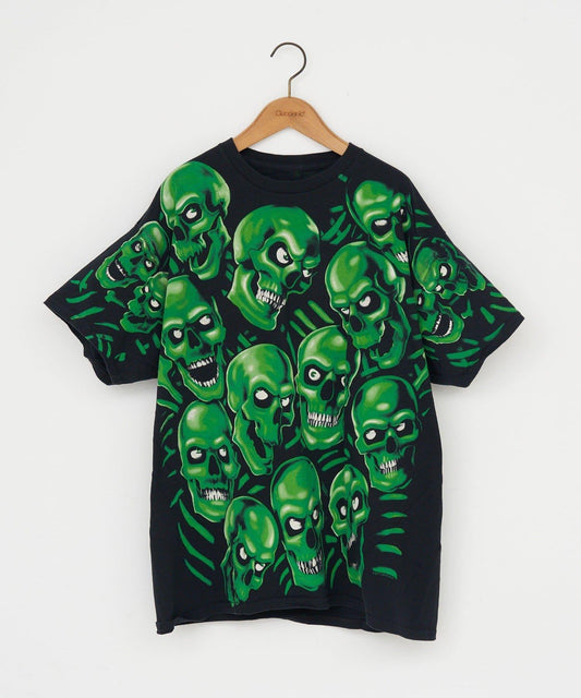 THRIFTY LOOK liquid blue skull 圖案 T恤