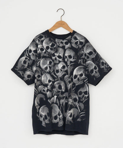 THRIFTY LOOK liquid blue skull 圖案 T恤