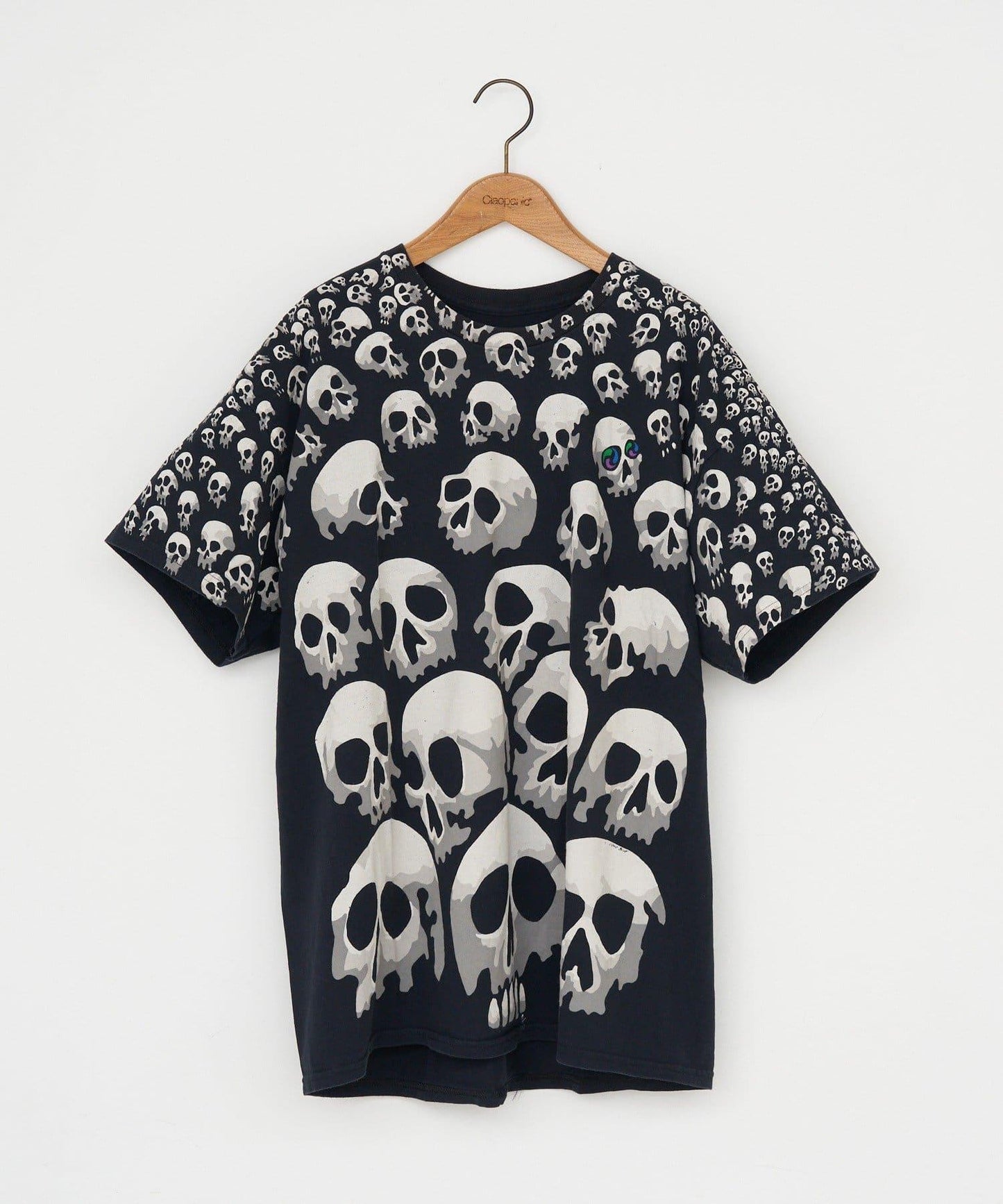THRIFTY LOOK liquid blue skull 圖案 T恤