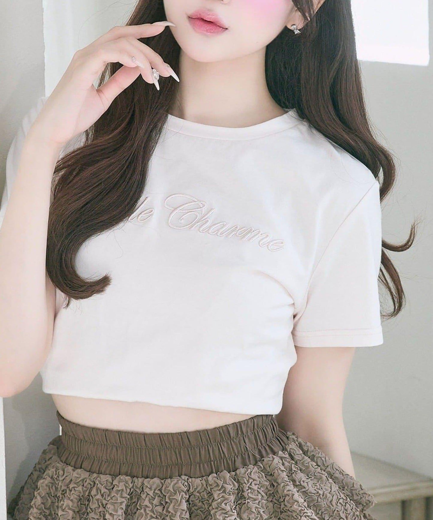 Belle Charme 刺繡T恤