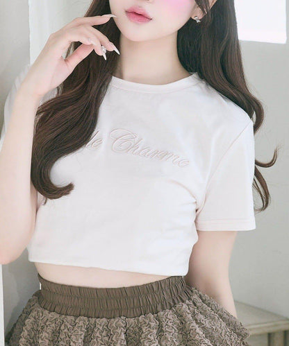 Belle Charme 刺繡T恤