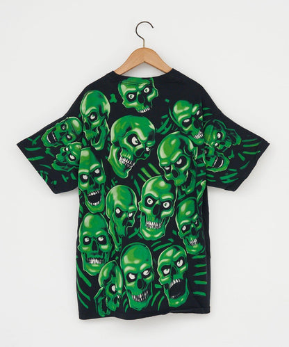 THRIFTY LOOK liquid blue skull 圖案 T恤