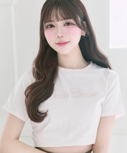 Belle Charme 刺繡T恤