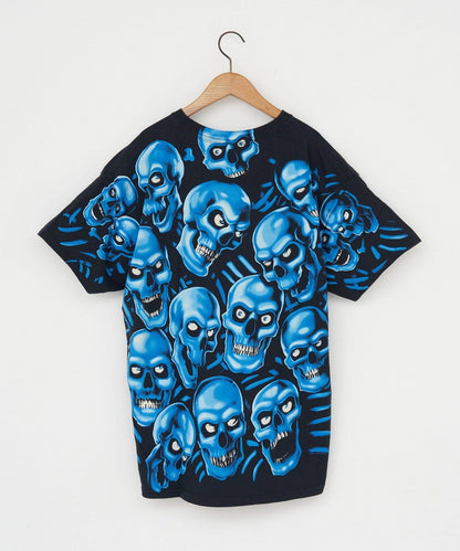 THRIFTY LOOK liquid blue skull 圖案 T恤